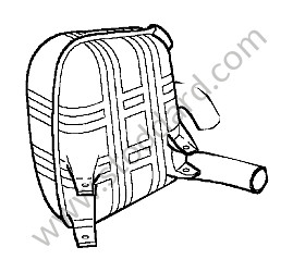 MAIN EXHAUST MUFFLER RIGHT / OPTION: FACTORY SPORTS EXHAUST, SOUND (Option code: IXLF), OPTION: TURBO LOOK 4S (Option code: M491) (99611198505)