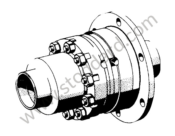 99A000133468 - SELF-LOCKING, LIMITED SLIP DRIVE AXLE ASSEMBLY 356 BOX 741 for Porsche 356C &bull; 1963 &bull; 2000 Carrera Gs (587/1) &bull; Cabrio C &bull; Manual Gearbox, 4 Speed