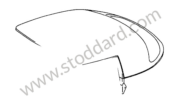 A64456108206 - CONVERTIBLE TOP COVERING WITH AR GLASS for Porsche 356C &bull; 1963 &bull; 2000 Carrera Gs (587/1) &bull; Cabrio C &bull; Manual Gearbox, 4 Speed