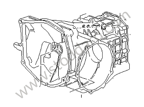 01E301103B - TRANSMISSION CASE for Porsche 968 &bull; 1993 &bull; 968 Cs &bull; Coupe &bull; Manual Gearbox, 6 Speed
