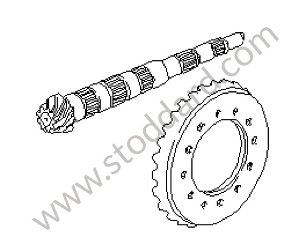 01E409143E - RING GEAR AND PINION SHAFT for Porsche 968 &bull; 1992 &bull; 968 &bull; Coupe &bull; Manual Gearbox, 6 Speed