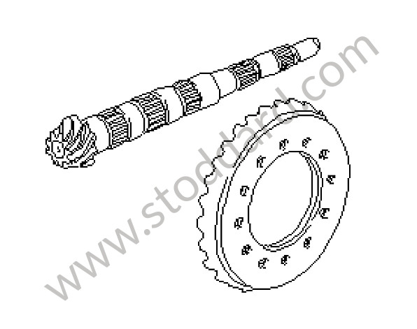 01E409143E - RING GEAR AND PINION SHAFT for Porsche 968 &bull; 1993 &bull; 968 Cs &bull; Coupe &bull; Manual Gearbox, 6 Speed