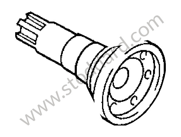 087409356 - FLANGED SHAFT for Porsche 944 89-91 &bull; 1989 &bull; 944 2.7 &bull; Coupe &bull; Automatic Gearbox