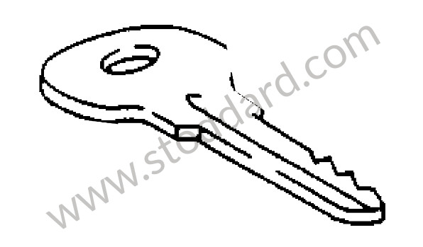 64461390101 - KEY for Porsche 356B T6 &bull; 1961 &bull; 1600 (616/1 T6) &bull; Cabrio B T6 &bull; Manual Gearbox, 4 Speed