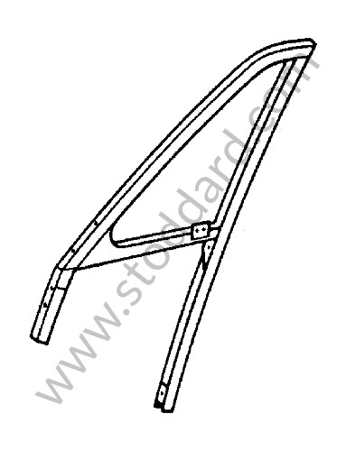 90154202248 - DOOR GLASS FRAME for Porsche 911 74-77 + 912E &bull; 1974 &bull; 2.7 &bull; Targa &bull; Automatic Gearbox