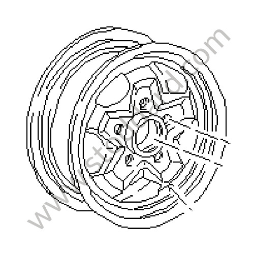 91136102355 - ALLOY WHEEL  7JX15 ET 23.3 for Porsche 944 82-85 &bull; 1982 &bull; 944 2.5 &bull; Coupe &bull; Automatic Gearbox