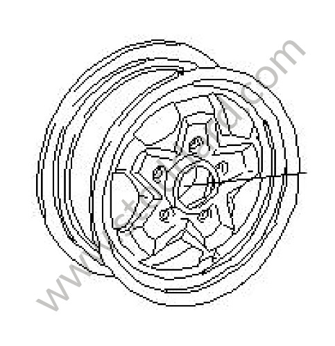 91136102355 - ALLOY WHEEL  7JX15 ET 23.3 for Porsche 911 78-83 &bull; 1982 &bull; 3.0Sc &bull; Coupe &bull; Manual Gearbox, 5 Speed