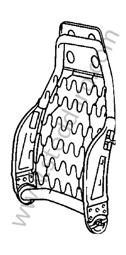91152102758 - BACKREST FRAME for Porsche 911 84-86 &bull; 1984 &bull; 3.2 &bull; Cabrio &bull; Manual Gearbox, 5 Speed