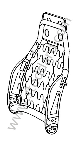 91152102758 - BACKREST FRAME for Porsche 911 Turbo + 965 &bull; 1977 &bull; 3.0 Turbo &bull; Coupe &bull; Manual Gearbox, 4 Speed