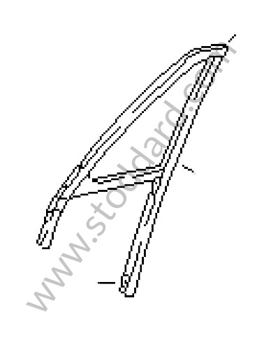 91154202040 - DOOR GLASS FRAME for Porsche 911 78-83 &bull; 1978 &bull; 3.0Sc &bull; Targa &bull; Manual Gearbox, 5 Speed