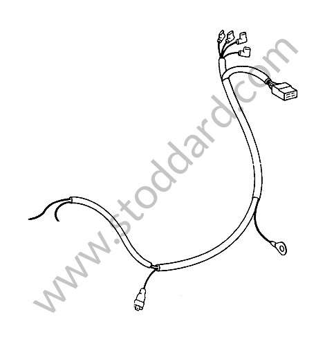 91161207807 - WIRING HARNESS for Porsche 911 Turbo + 965 &bull; 1975 &bull; 3.0 Turbo &bull; Coupe &bull; Manual Gearbox, 4 Speed
