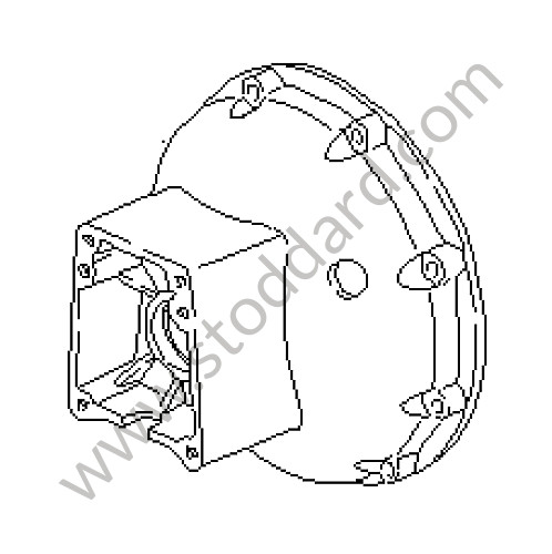 92232110103 - CONVERTER HOUSING, FRONT for Porsche 928 78-82 &bull; 1978 &bull; 928 4.5 &bull; Coupe &bull; Automatic Gearbox
