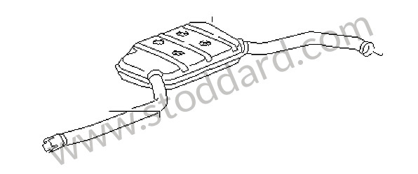 92811109302 - INTERMEDIATE SILENCER for Porsche 928 83-86 &bull; 1986 &bull; 928 4.7S &bull; Coupe &bull; Manual Gearbox, 5 Speed