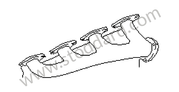 92811114605 - EXHAUST MANIFOLD for Porsche 928 83-86 &bull; 1985 &bull; 928 4.7S2 &bull; Coupe &bull; Manual Gearbox, 5 Speed