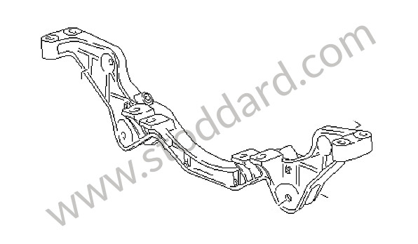 92833113117 - REAR AXLE CROSS SUPPORT for Porsche 928 83-86 &bull; 1983 &bull; 928 4.7S &bull; Coupe &bull; Automatic Gearbox