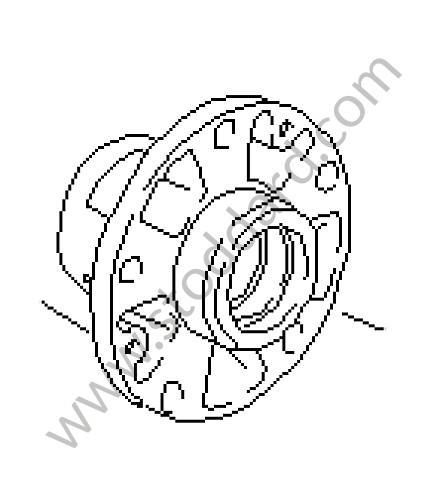 92834106510 - FRONT WHEEL HUB for Porsche 928 83-86 &bull; 1983 &bull; 928 4.7S &bull; Coupe &bull; Manual Gearbox, 5 Speed