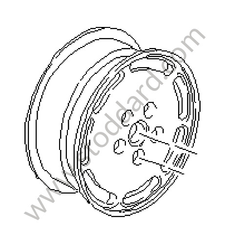92836211701 - ALLOY WHEEL 8 X 16 ET 52.3 for Porsche 944 89-91 &bull; 1989 &bull; 944 S2 &bull; Coupe &bull; Manual Gearbox, 5 Speed