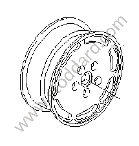 92836211701 - ALLOY WHEEL 8 X 16 ET 52.3 for Porsche 964 &bull; 1990 &bull; 964 Carrera 2 &bull; Coupe &bull; Automatic Gearbox