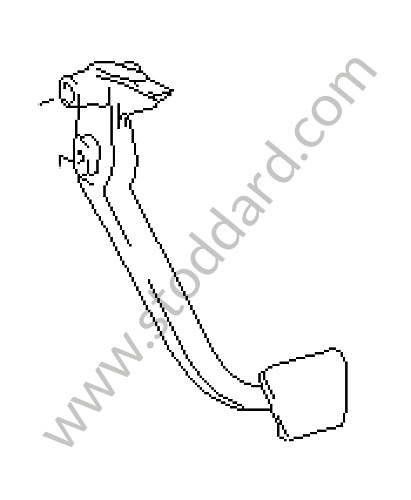 92842351501 - BRAKE PEDAL for Porsche 928 87-91 &bull; 1990 &bull; 928 S4 &bull; Coupe &bull; Automatic Gearbox