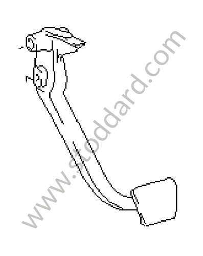 92842351501 - BRAKE PEDAL for Porsche 928 92-95 &bull; 1992 &bull; 928 Gts &bull; Coupe &bull; Automatic Gearbox