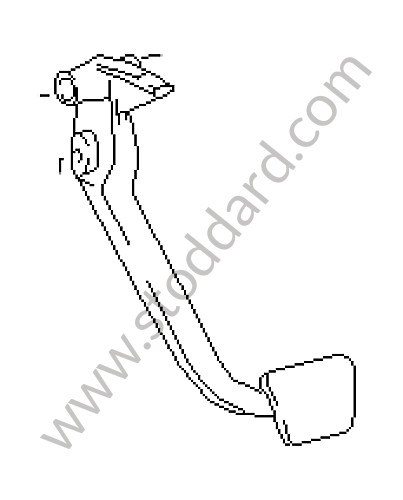92842351501 - BRAKE PEDAL for Porsche 928 83-86 &bull; 1983 &bull; 928 4.7S &bull; Coupe &bull; Automatic Gearbox
