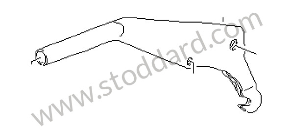 92842425313 - PARKING-BRAKE LEVER for Porsche 928 87-91 &bull; 1987 &bull; 928 S4 &bull; Coupe &bull; Manual Gearbox, 5 Speed