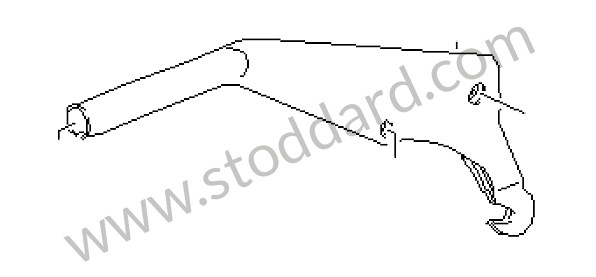 92842425313 - PARKING-BRAKE LEVER for Porsche 928 78-82 &bull; 1978 &bull; 928 4.5 &bull; Coupe &bull; Manual Gearbox, 5 Speed
