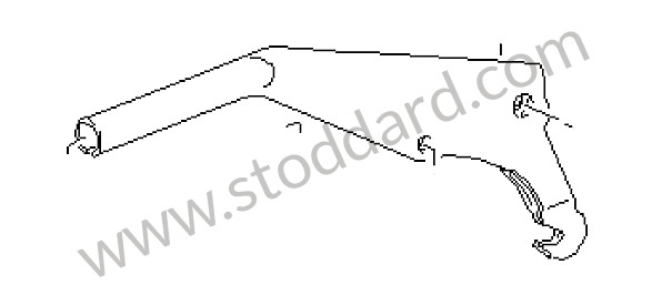 92842425313 - PARKING-BRAKE LEVER for Porsche 928 83-86 &bull; 1983 &bull; 928 4.7S &bull; Coupe &bull; Manual Gearbox, 5 Speed