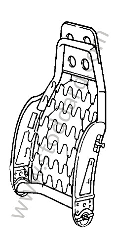 92852102802 - BACKREST FRAME for Porsche 928 78-82 &bull; 1978 &bull; 928 4.5 &bull; Coupe &bull; Automatic Gearbox