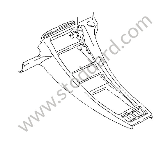 928552043087YG - CENTRE CONSOLE for Porsche 928 87-91 &bull; 1990 &bull; 928 S4 &bull; Coupe &bull; Automatic Gearbox