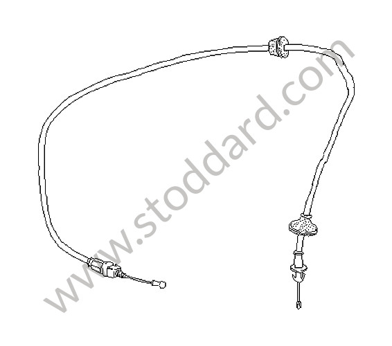 92861712503 - BOWDEN CABLE for Porsche 928 87-91 &bull; 1987 &bull; 928 S4 &bull; Coupe &bull; Manual Gearbox, 5 Speed