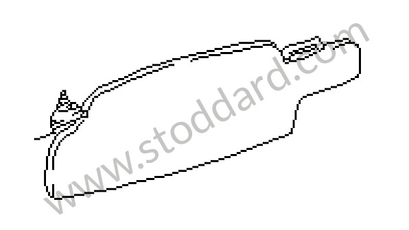 928731031116WJ - SUN VISOR for Porsche 928 92-95 &bull; 1992 &bull; 928 Gts &bull; Coupe &bull; Manual Gearbox, 5 Speed