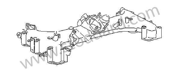 93011003400 - INTAKE MANIFOLD for Porsche 911 Turbo + 965 &bull; 1987 &bull; 3.3 Turbo &bull; Coupe &bull; Manual Gearbox, 4 Speed