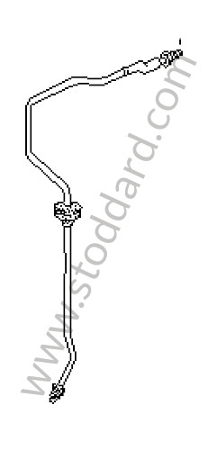 94135505105 - BRAKE LINE for Porsche 944 89-91 &bull; 1989 &bull; 944 S2 &bull; Cabrio &bull; Manual Gearbox, 5 Speed