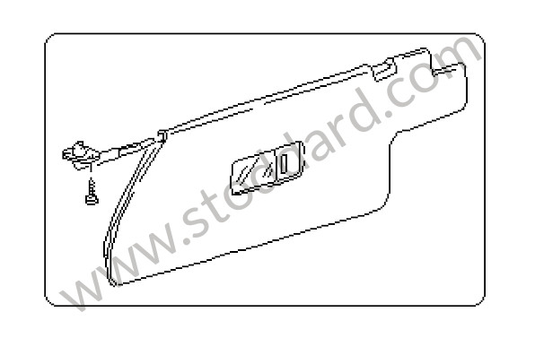941731032116WJ - SUN VISOR for Porsche 968 &bull; 1992 &bull; 968 &bull; Cabrio &bull; Manual Gearbox, 6 Speed