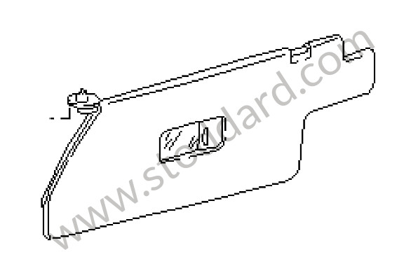 941731032117YU - SUN VISOR for Porsche 944 89-91 &bull; 1991 &bull; 944 S2 &bull; Cabrio &bull; Manual Gearbox, 5 Speed