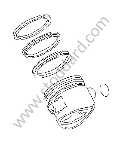 94410301576 - PISTON TOLERANCE GROUP 2 for Porsche 944 85-88 &bull; 1987 &bull; 944 S &bull; Coupe &bull; Manual Gearbox, 5 Speed
