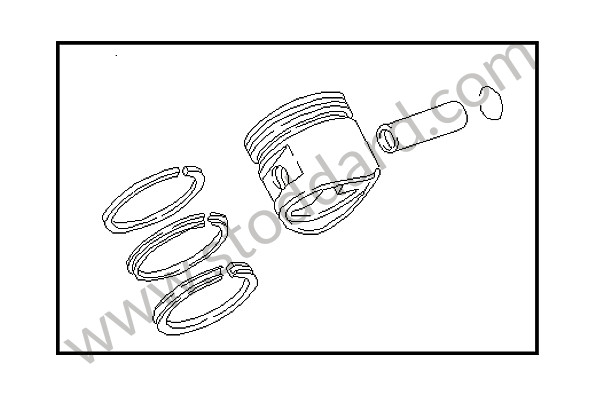 94410309167 - PISTON TOLERANCE GROUP 1 for Porsche 924S &bull; 1986 &bull; 924S 2.5 &bull; Coupe &bull; Automatic Gearbox