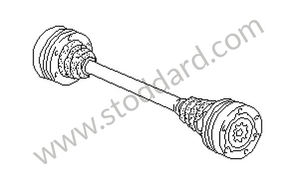94433203809 - DRIVE SHAFT for Porsche 944 89-91 &bull; 1989 &bull; 944 2.7 &bull; Coupe &bull; Automatic Gearbox