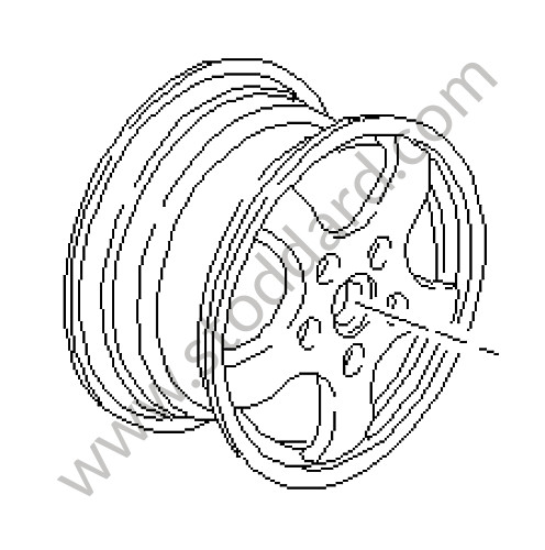 94436211400 - PERFORATED DISC WHEEL for Porsche 968 &bull; 1992 &bull; 968 &bull; Cabrio &bull; Automatic Gearbox