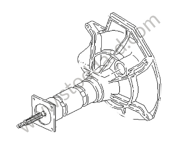 94442110703 - CENTRAL TUBE for Porsche 944 82-85 &bull; 1982 &bull; 944 2.5 &bull; Coupe &bull; Automatic Gearbox