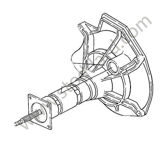 94442110703 - CENTRAL TUBE for Porsche 944 85-88 &bull; 1985 &bull; 944 2.5 Serie 2 &bull; Coupe &bull; Automatic Gearbox