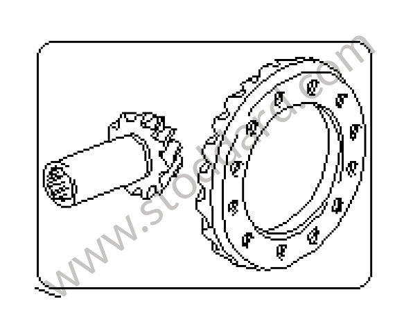 96030291103 - RING GEAR AND PINION SHAFT for Porsche 928 87-91 &bull; 1990 &bull; 928 S4 &bull; Coupe &bull; Automatic Gearbox