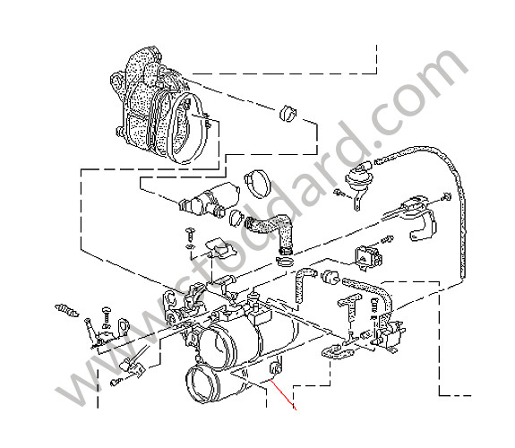 96411090130 - THROTTLE BODY for Porsche 964 &bull; 1992 &bull; 964 Carrera 2 &bull; Targa &bull; Automatic Gearbox