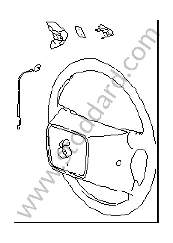 964347804524XW - STEERING WHEEL for Porsche 964 &bull; 1992 &bull; 964 Carrera 2 &bull; Cabrio &bull; Automatic Gearbox