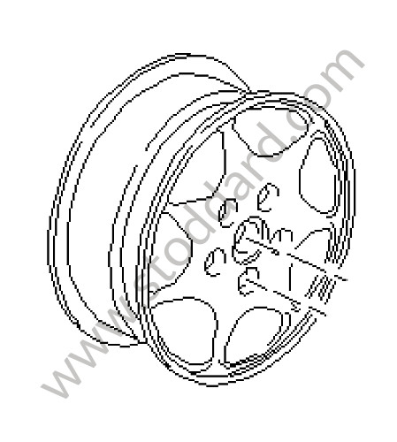 96436211601 - ALLOY WHEEL  8 X 16 ET 52.3 for Porsche 944 89-91 &bull; 1989 &bull; 944 S2 &bull; Coupe &bull; Manual Gearbox, 5 Speed