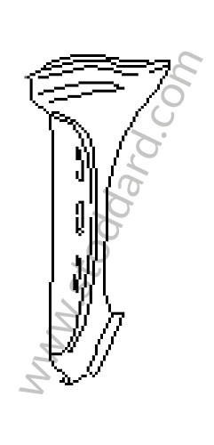 96450210401GRV - WING JOINING PLATE for Porsche 964 &bull; 1993 &bull; 964 Carrera 2 &bull; Speedster &bull; Automatic Gearbox