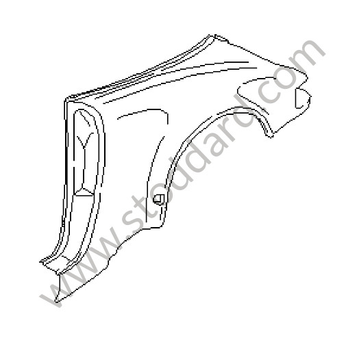 96450306102GRV - SIDE SECTION for Porsche 964 &bull; 1993 &bull; 964 Carrera 2 &bull; Speedster &bull; Automatic Gearbox