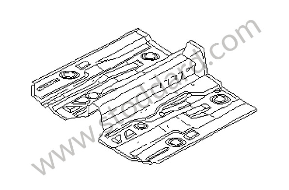 98650155100GRV - FLOOR for Porsche Boxster 986 97-04 &bull; 2000 &bull; Boxster 2.7 &bull; Cabrio &bull; Manual Gearbox, 5 Speed