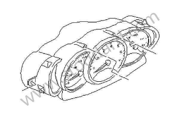 98664110503EMR - INSTRUMENT CLUSTER for Porsche Boxster 986 97-04 &bull; 1998 &bull; Boxster 2.5 &bull; Cabrio &bull; Manual Gearbox, 5 Speed